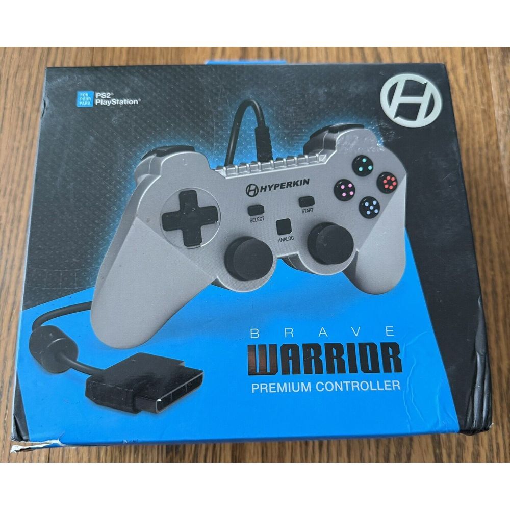 Hyperkin Brave Warrior Premium Controller for Playstation 2 Silver M07303‎ New